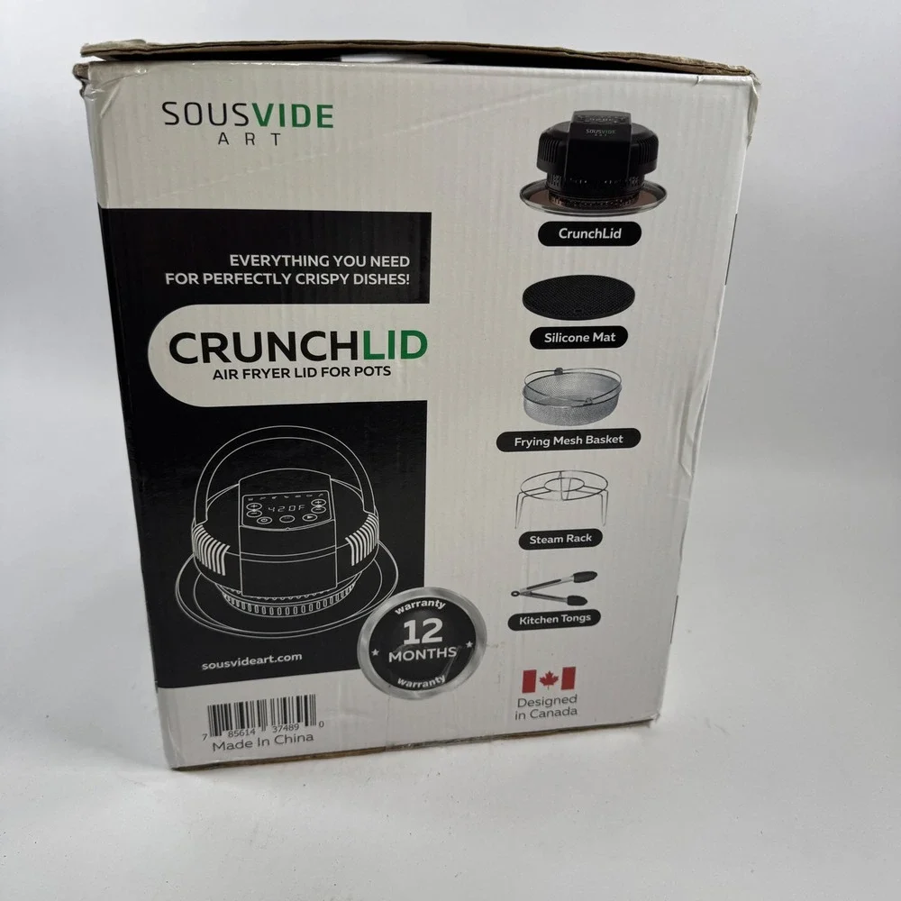 SousVide Art CrunchLid Air Fryer Lid for Pots Open Box Unused (read description)